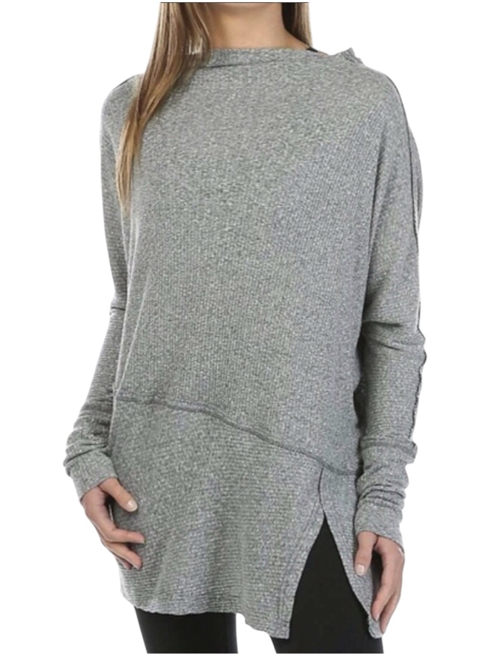 We The Free Londontown Lightweight Thermal Top Light Gray Sz S Like New